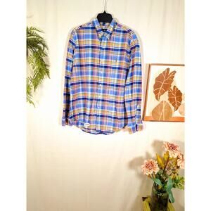 Ralph Lauren Men's Button-Up Long-Sleeved Multi-Colored Shirt XL